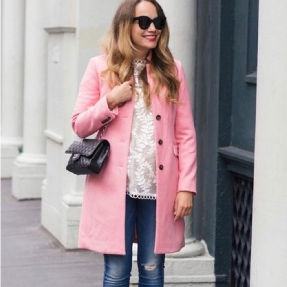 NWT JCREW Regent Topcoat Pink in Sz 6